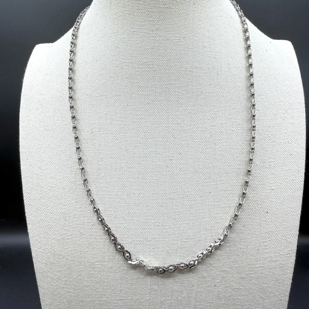 Stainless Steel Geometric Link Necklace Triple Strand Bracelet Set Statement Y2K